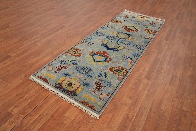 Transitional Collection 7' 10'' X 2' 9'' Runner Rug Rug, All-Over 100% Wool Carpet for Home Décor, Foyer and Hallway