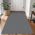 Braided Area Rug 3x5 Ft Washable Rugs for Entryway Non Slip Throw Rugs Boho Door Mat Indoor Entrance Cotton Kitchen Mats Woven Front Door Carpet for Foyer Living Room, Dark Grey/Grey