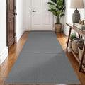 Braided Runner Rug 3x8 Ft Washable Runners for Hallways Non Slip Rubber Backed Kitchen Runners Cotton Entryway Runner Indoor, Woven Floor Carpet for Hall Kitchen Bedroom, Dark Grey/Grey