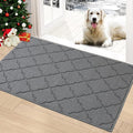 Timo Indoor Door Mat, Front Door Rug 32"x48" Rubber Backing Non Slip Absorbent Doormat, Resist Dirt Indoor Mats for Front Door Entry, Machine Washable Entry Rug for Home Muddy Wet Shoes, Grey