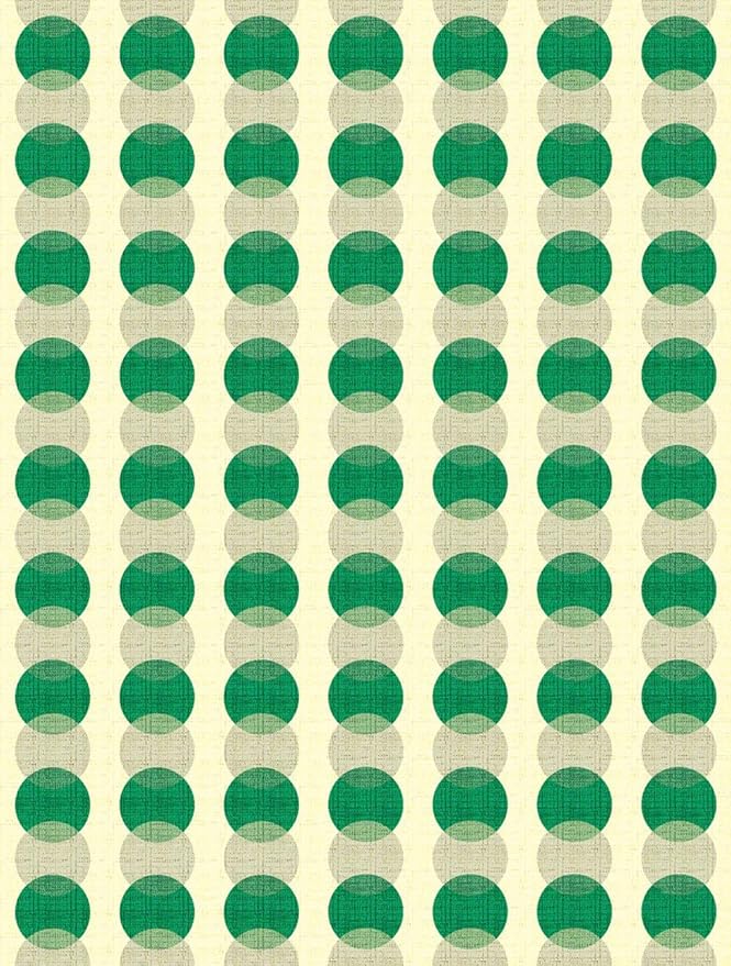 Modern Abstract Living Room Area Rug with Layered Circles Design 3x8 Minimalist Contemporary Geometric Decor Rugs for Dining Room Bedroom Office Nursery Room Washable Non Slip Indoor Mat Green
