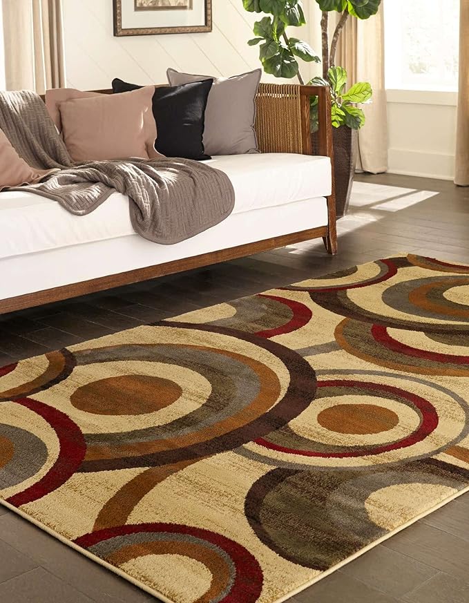 Unique Loom Barista Collection Area Rug - Kona (3' 1" x 5' 3" Rectangle Beige/Black)