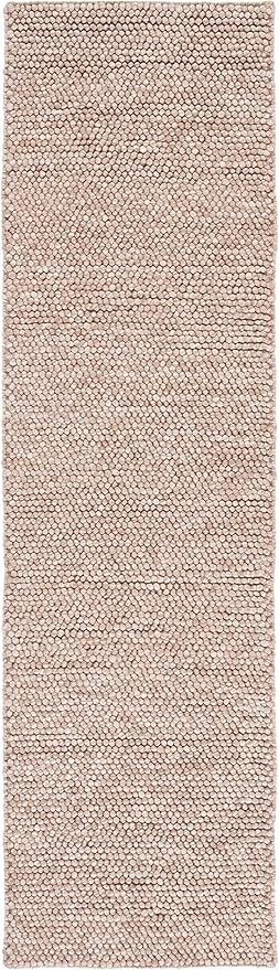 SAFAVIEH Natura Collection Runner Rug - 2'3" x 14', Brown, Handmade Wool Blend, Textured Design, Ideal for Hallway, Bedroom, Foyer (NAT620T)