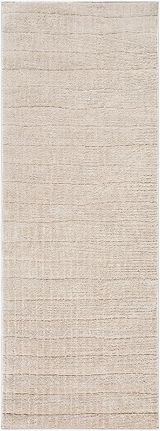 Livabliss x Our PNW Home Cascade Minimalist Striped Area Rug, 2'7" x 7'3", Light Brown
