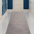 Custom Made Runner Rug Low Pile with Rubber Backing for Kitchen Foyer Hallway Entry Choose Your Length Size 26 Inch Wide Solid and Plain Grey Color (19 feet x 26 inch)