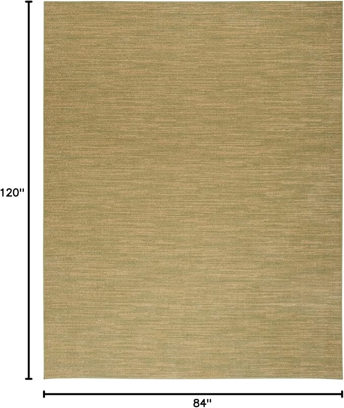 Nourison Home Nourison Essentials Green Gold 7' x 10' Area Rug - Easy Clean, Non Shedding, Bed Room, Living Room, Dining Room, Kitchen (7' x 10')