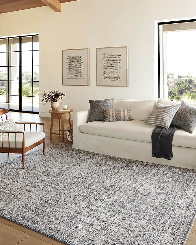 Loloi Amber Lewis Alie Collection ALE-03 Charcoal/Dove 7'-10'' x 10', .13'' Pile Height, Area Rug