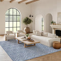 Nourison Home Versatile Denim Blue 9' x 12' Area Rug - Easy Clean, Non Shedding, Bed Room, Living Room, Dining Room, Kitchen (9' x 12')