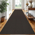 EARTHALL Extra Long Runner Rug 3x16 Ft Washable Runners for Hallways Cotton Non Slip Entryway Runner Braided Kitchen Runner Indoor Outdoor Carpet Runners for Hotels, Hall, Stair, Taupe/Coffee