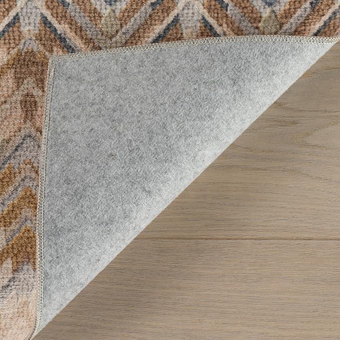 Dash & Albert Seneca Natural Machine Washable Rug, 8.5 X 11.5 Feet, Tan Geometric Pattern