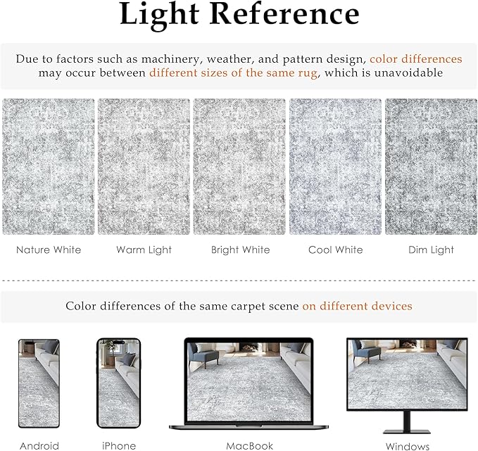 2x6 Runner Rug Washable Vintage Indoor Hallway Carpet Non Slip Grey Bedroom Low Pile Kitchen Distressed Long Retro Accent Throw Rug for Bathroom Dining Laundry Living Room