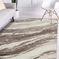LUXE WEAVERS Lagos Collection 7983 Brown 6x9 Art Deco Geometric Area Rug