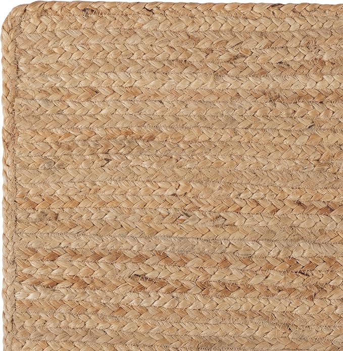REDEARTH · Area Runner Rug - 2'x6' Braided Natural Jute with Non-Skid Backing - Handwoven Rectangular Boho Rug for Bedroom, Kitchen, Living Room Aesthetic Home Decor - Handmade Carpet, Set of 2