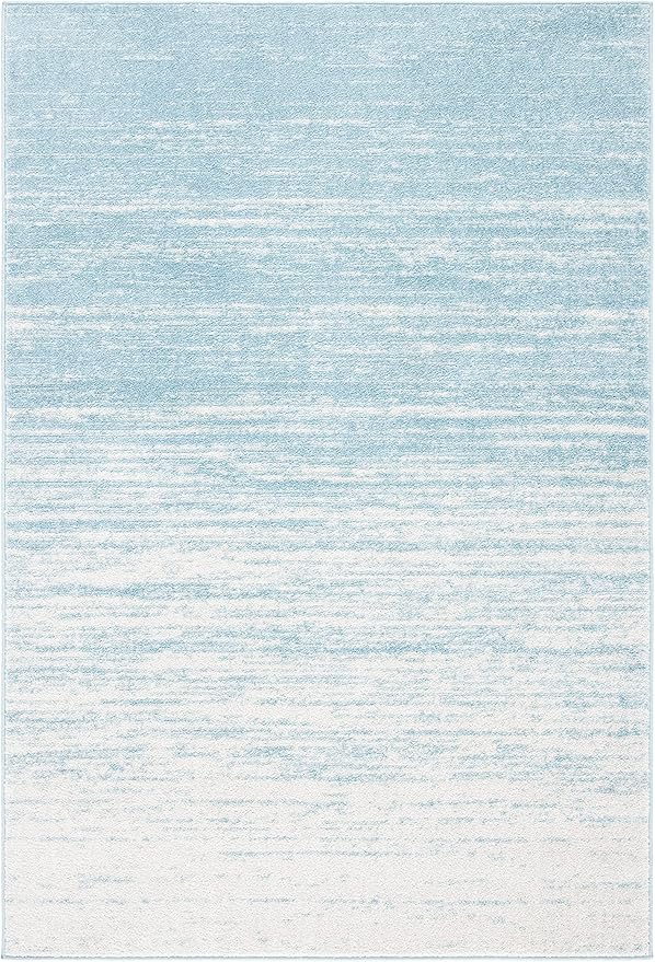 SAFAVIEH Area Rug 10x14 - Adirondack Collection - Large - Aqua & Ivory, Modern Ombre Design, Non Shedding & Easy to Clean, Ideal for Living Room, Bedroom, Office, Dining Space (ADR113J)