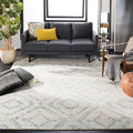 SAFAVIEH Adirondack Collection X-Large Area Rug - 11' x 15', Ivory & Light Blue, Modern Distressed Design, Non-Shedding & Easy Care, Ideal for High Traffic Areas in Living Room, Bedroom (ADR131T)