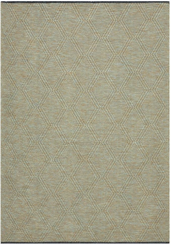 LUXE WEAVERS Modern Farmhouse Green 6x9 Washable Area Rug, Anti-Slip Diamond Pattern Carpet