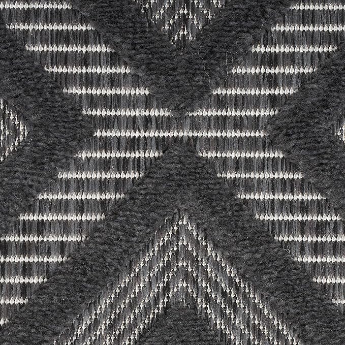 Nourison Home Versatile Charcoal Black 4' x 6' Area Rug - Easy Clean, Non Shedding, Bed Room, Living Room, Dining Room, Kitchen (4' x 6')
