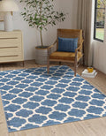 Rugs.com Lattice Collection Rug – 3x5 Light Blue Medium-Pile Rug Perfect for Entryways, Kitchens, Breakfast Nooks, Accent Pieces