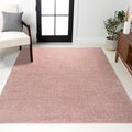 JONATHAN Y Haze Solid Low-Pile Pink Indoor Area Rug 8x10, Coastal,Bohemian,Minimalist,Classic, Easy-Cleaning for Living Room,Bedroom,Kitchen,Pet Friendly,Non-Shedding (SEU100P-8)
