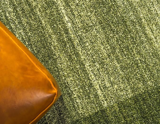Rugs.com Angelica Collection Rug – 8 Ft Round Light Green Medium Rug Perfect for Kitchens, Dining Rooms