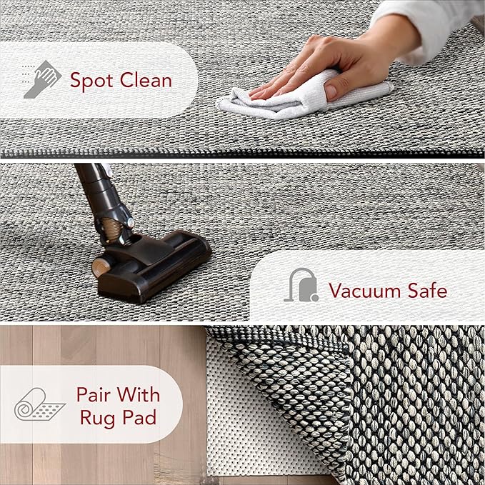 nuLOOM Alessi Solid Farmhouse Cotton Area Rug, 9x12, Grey