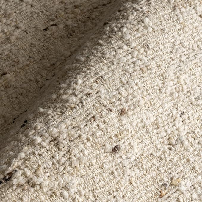 Rugs USA Juju Ivory/Grey, 7'6" x 9'6", Handmade, Diamond Trellis, Wool, Soft and Cozy, High Traffic, Stain Resistant, Easy Clean, Durable Area Rug for Bedroom, Living Room, Dining, Foyer, Entryway