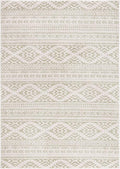 SAFAVIEH Area Rug 6x9 - Tulum Collection - Ivory & Sage, Moroccan Boho Tribal Design, Non-Shedding & Easy to Clean, Ideal for Living Room, Bedroom, Dining Space (TUL272H)