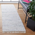 SAFAVIEH Rag Rug Collection Runner Rug - 2'3" x 8', Ivory & Multi, Handmade Boho Stripe Cotton, Ideal for High Traffic Areas in Living Room, Bedroom (RAR121G)