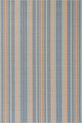 Dash & Albert Tyne Blue Machine Washable Rug, 6 X 9 Feet, Blue/Tan Stripe Pattern