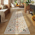 Vintage Medallion Floral Washable Runner Rug 2'7"x8', Non-Slip Low Pile Soft Carpet for Hallways, Laundry, Bedroom, Bathroom, Entryway | Beige