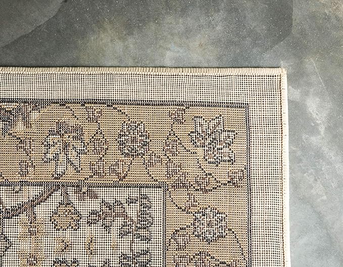 Unique Loom Espahan Collection Area Rug - Cape Cod (2' 7" x 10' Runner, Ivory/ Beige)