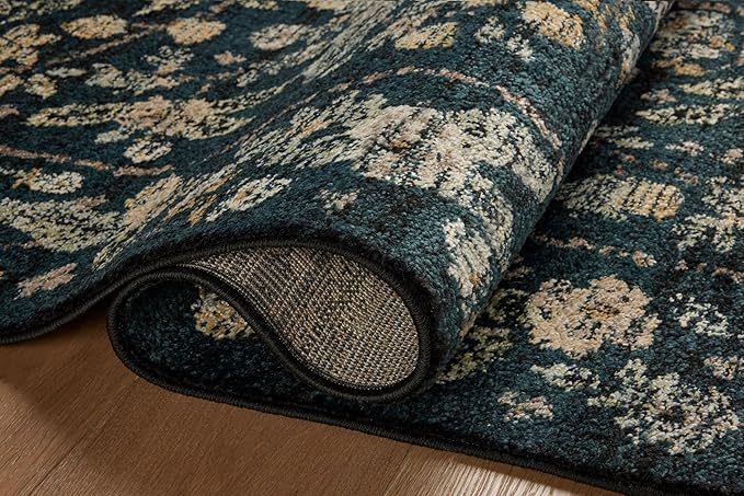 Loloi Rifle Paper Co. Laurel Collection LAU-05 Navy/Multi 7'-10" x 10' Area Rug