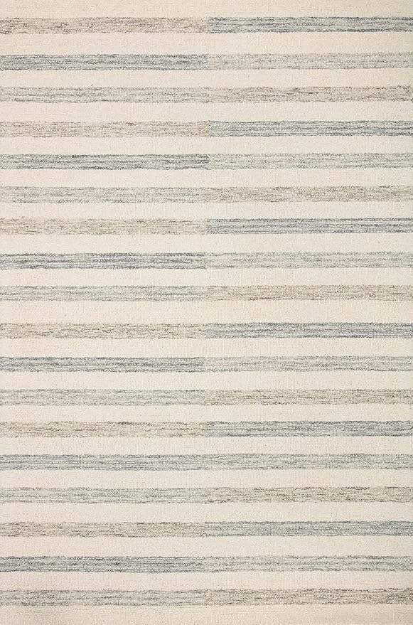 Loloi Chris Loves Julia Chris Collection CHR-05 Ivory/Slate 2'-6'' x 7'-6'', .50" Pile Height, Runner Rug