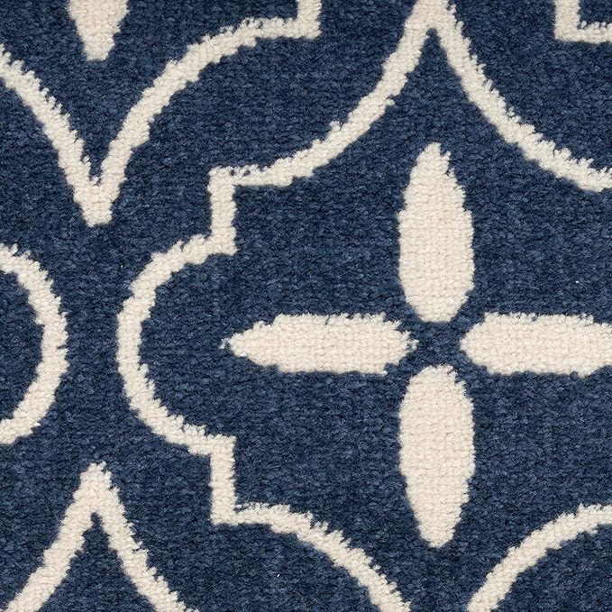 Nourison Home Nourison Essentials Navy Ivory 6' x 9' Area Rug - Easy Clean, Non Shedding, Bed Room, Living Room, Dining Room, Kitchen (6' x 9')