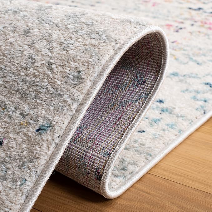 SAFAVIEH Area Rug 10x13 - Tulum Collection - Large - Ivory & Blue, Moroccan Boho Tribal Design, Non-Shedding & Easy to Clean, Ideal for Living Room, Bedroom, Dining Space (TUL272C)