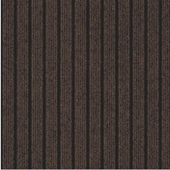 Ottomanson 2'7" x 25' Hallway Runner with Scraper Pile - Extra Durable Non-Slip Rug Mat for Indoor & Outdoor Use - Ideal for Kitchen, Entryway & Garage - High-Traffic Carpet, Brown
