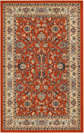 Rugs.com Yasmin Collection Rug – 5' x 8' Terracotta Medium Rug Perfect for Bedrooms, Dining Rooms, Living Rooms