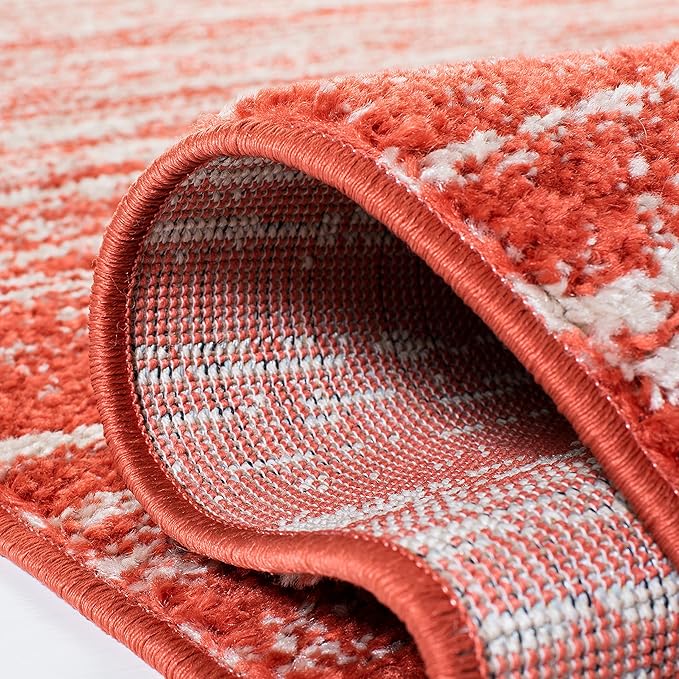 SAFAVIEH Adirondack Collection Accent Rug - 4'5" x 6'5", Orange & Grey, Modern Ombre Design, Non Shedding & Easy to Clean, Ideal for Living Room, Bedroom, Office, Dining Space (ADR113P)