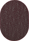 Furnish my Place Geometrical Pattern Indoor/Outdoor Refine Burgundy Abstract Area Rug, Doorway Mat, Contemporary Rug for Living Room, Entryway, Made in USA - 3' x 12' Oval