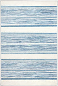 Dash & Albert Ellington Stripe Blue Machine Washable Rug, Runner-2.5 X 8 Feet, Blue Stripe Pattern