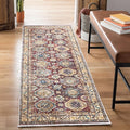 Bloom Rugs Caria Washable Non-Slip 7 ft Runner - Dark Red/Multicolor Traditional Runner for Entryway, Hallway, Bathroom, and Kitchen - Exact Size: 2'6" x 7'