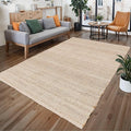 REDEARTH · Jute Cotton Area Rug - 9'x12' Rectangular Rug, Sustainable Handwoven, Non-Shedding, Soft & Durable – Reversible, Neutral Tones for Home Décor in Living Room, Dining Room, Bedroom
