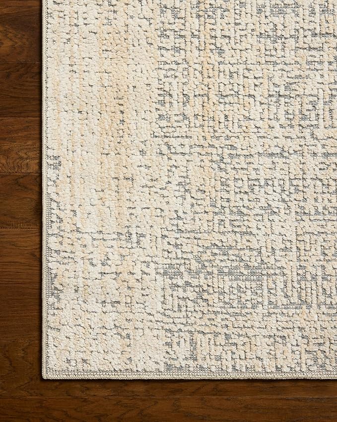 Loloi Amber Lewis Bexley Collection BEX-03 Natural/Slate 4'-0" x 6'-0" Accent Rug Neutral, Textured, Living, Bedroom, Dining, Carpet
