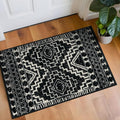 Rugshop Southwestern Black and White Tribal Area Rug – Geometric Diamond Pattern Carpet for Living Room, Bedroom, or Entryway – Boho Rustic Soft Floor Decor 2' x 3' Black