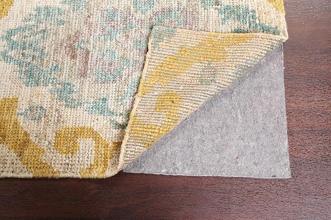 Rug Source Transitional Collection 5x8 Oushak Area Rug, Hand Knotted Beige & Ivories All-Over Rug, Oriental Jute Carpet for Bedroom, Living Room, Dining Room