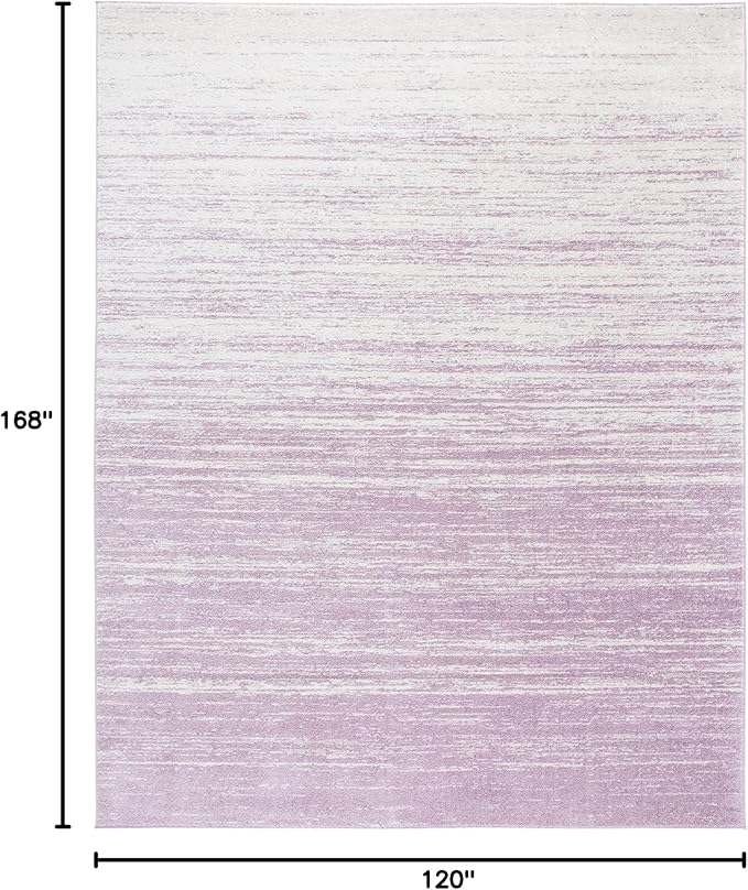 SAFAVIEH Area Rug 10x14 - Adirondack Collection - Large - Cream & Purple, Modern Ombre Design, Non Shedding & Easy to Clean, Ideal for Living Room, Bedroom, Office, Dining Space (ADR113L)