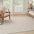 Nourison Home Courtyard Ivory Silver 6' x Square Area Rug - Easy Clean, Non Shedding, Bed Room, Living Room, Dining Room, Kitchen (6' x Square)