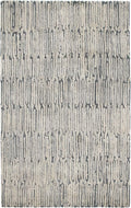 Dash and Albert Malone Everglade Hand Tufted Wool Rug, 8 X 10 Feet, Blue Graphic Pattern - Premium Luxury Hotel Quality Soft Breathable Hypoallergenic Machine Washable Easy Care All Season