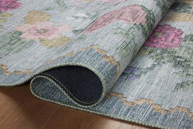 Loloi Rifle Paper Co. Rosa Collection RSA-02 Sky 2'-6" x 7'-6" Runner Rug