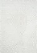 Abani Cream Area Rug 12' x 15' for Living Room, Bedroom, Dining Room - Zen Reiki Circles Pattern - Durable & East to Clean